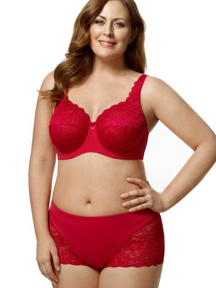 Sutiã Lacey Curves Underwire 2311 Vermelho por atacado de Elila