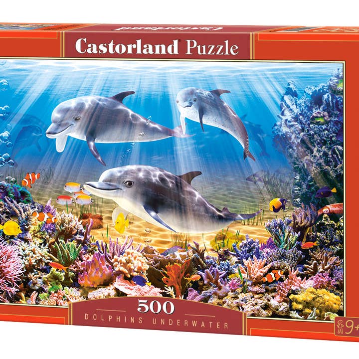 Legpuzzel van 500 stukjes, Dolfijnen Onderwater, Oceaanleven, Zee puzzels, Volwassenen Puzzel, Castorland B-52547 voor wholesale door CASTORLAND by Bridge Toys