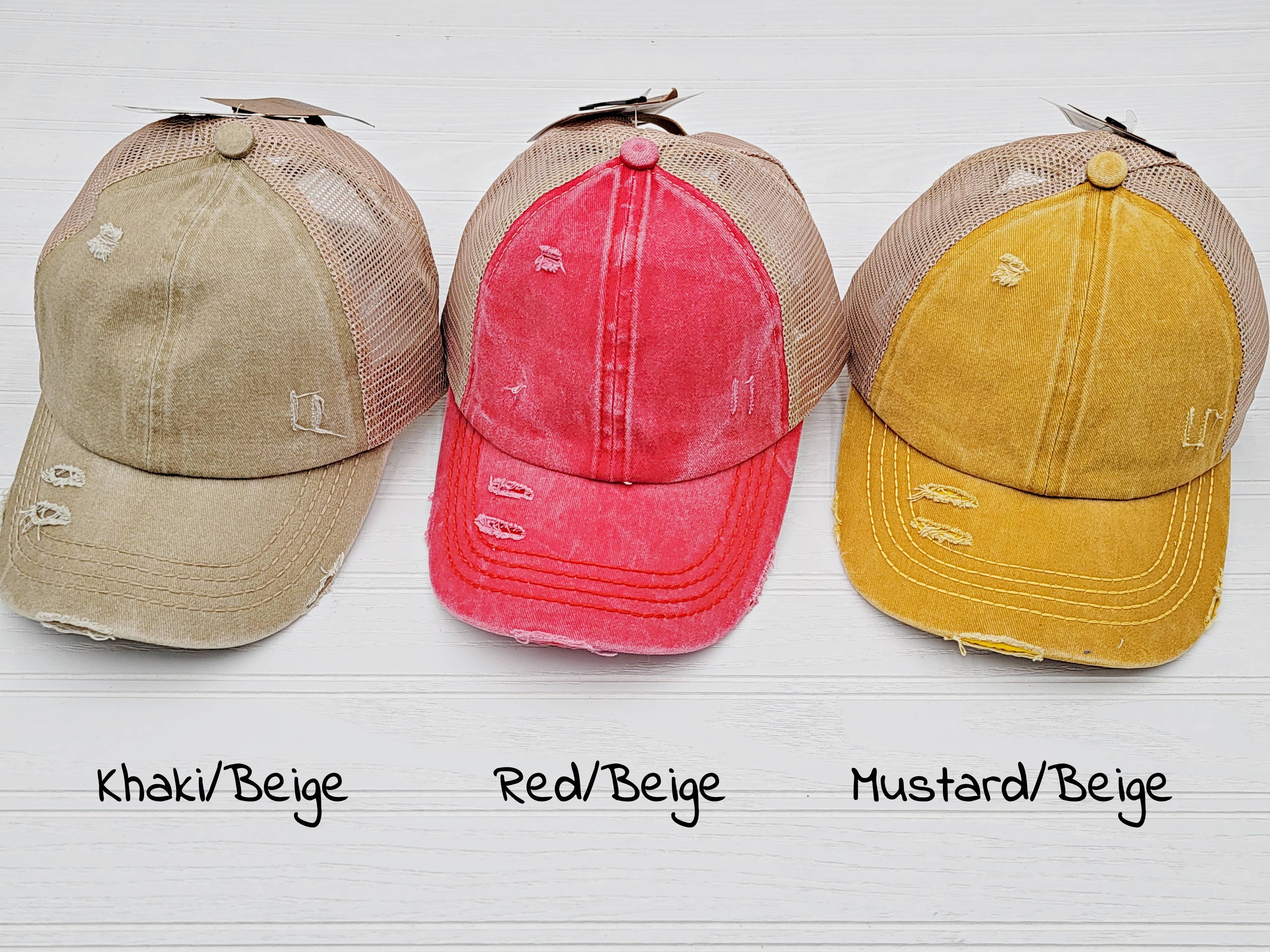 Treasure Bank - Wholesale Ponytail Cap - Women's - C.C Washed Denim, Mesh Back  with Crossed Band for Ponytail5