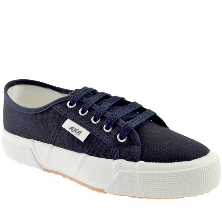 Axa Shoes - Wholesale Lifestyle Sneakers - Women's - Axa Shoes_32086A Italian Low Canvas Trainers