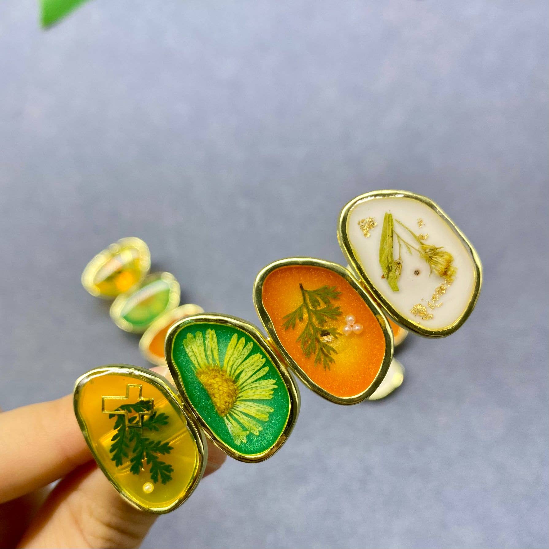 Mio Queena - Wholesale Hair Clip - Women's - Multi-style Pressed Dried Flowers Floral Hair Clip - PDF11