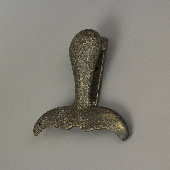 Zeckos – wholesale Knob/pull – Cast Iron Whale Tail Door Knocker - Bronze