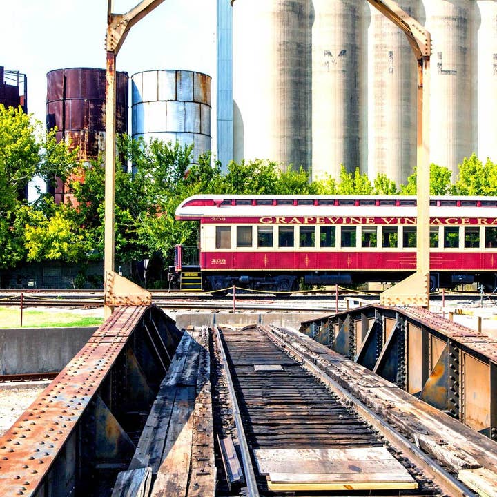 Grapevine Vintage Railroad Coaster for wholesale by South Austin Gallery