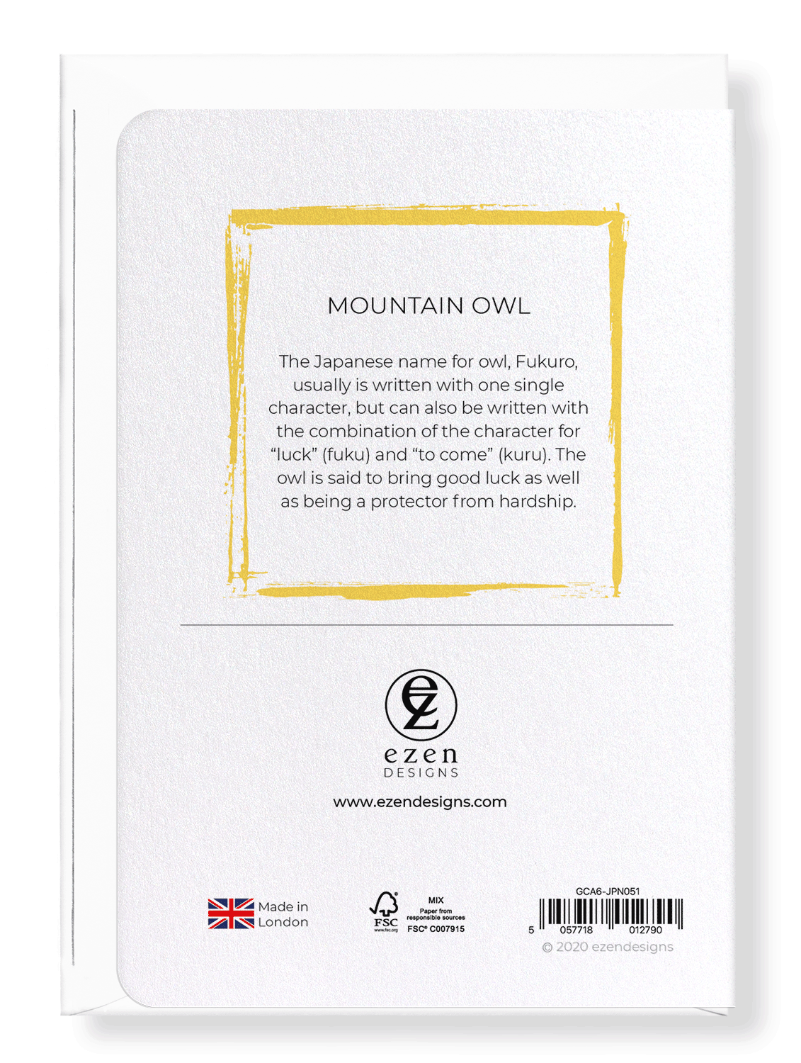 Ezen Trade - Wholesale Gewone wenskaart - MOUNTAIN OWL: Japanse wenskaart1