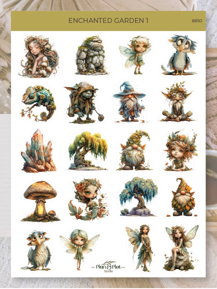 Jardín encantado 1 | Pegatinas para venta al por mayor de Plan & Plot Studio