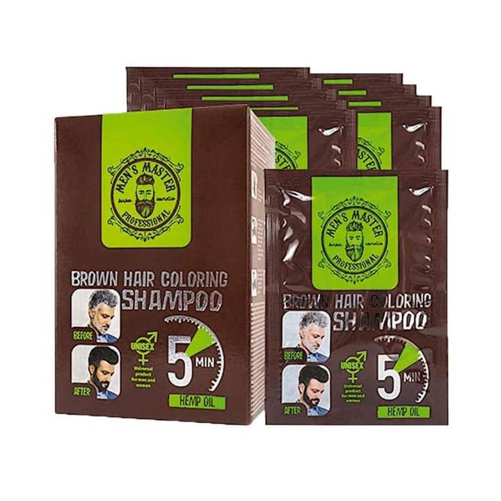 Mister33 Mencare - Vendita all'ingrosso Tinte per capelli - Shampoo Colorante - Tintura per capelli castani//250ml
