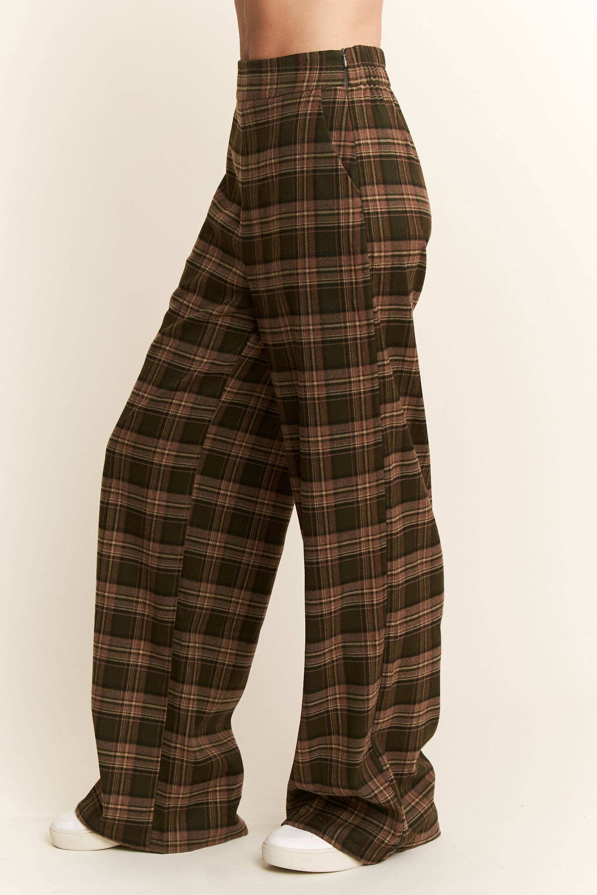 JADE BY JANE - Wholesale Pants - Women's - PLUS SIZE PLAID WIDE LEG SOFT DRESS PANTS15