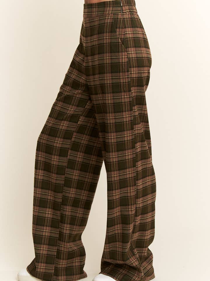 JADE BY JANE - Wholesale Pants - Women's - PLUS SIZE PLAID WIDE LEG SOFT DRESS PANTS15