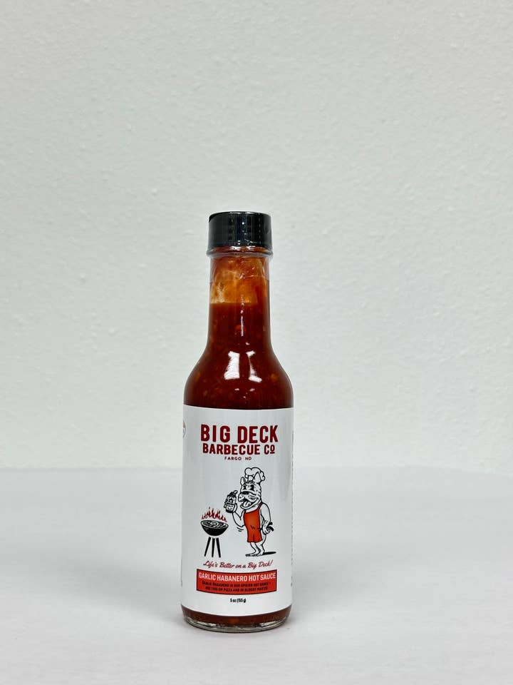 Sauce piquante Habanero à l'ail pour la vente par Big Deck Barbecue, Co.