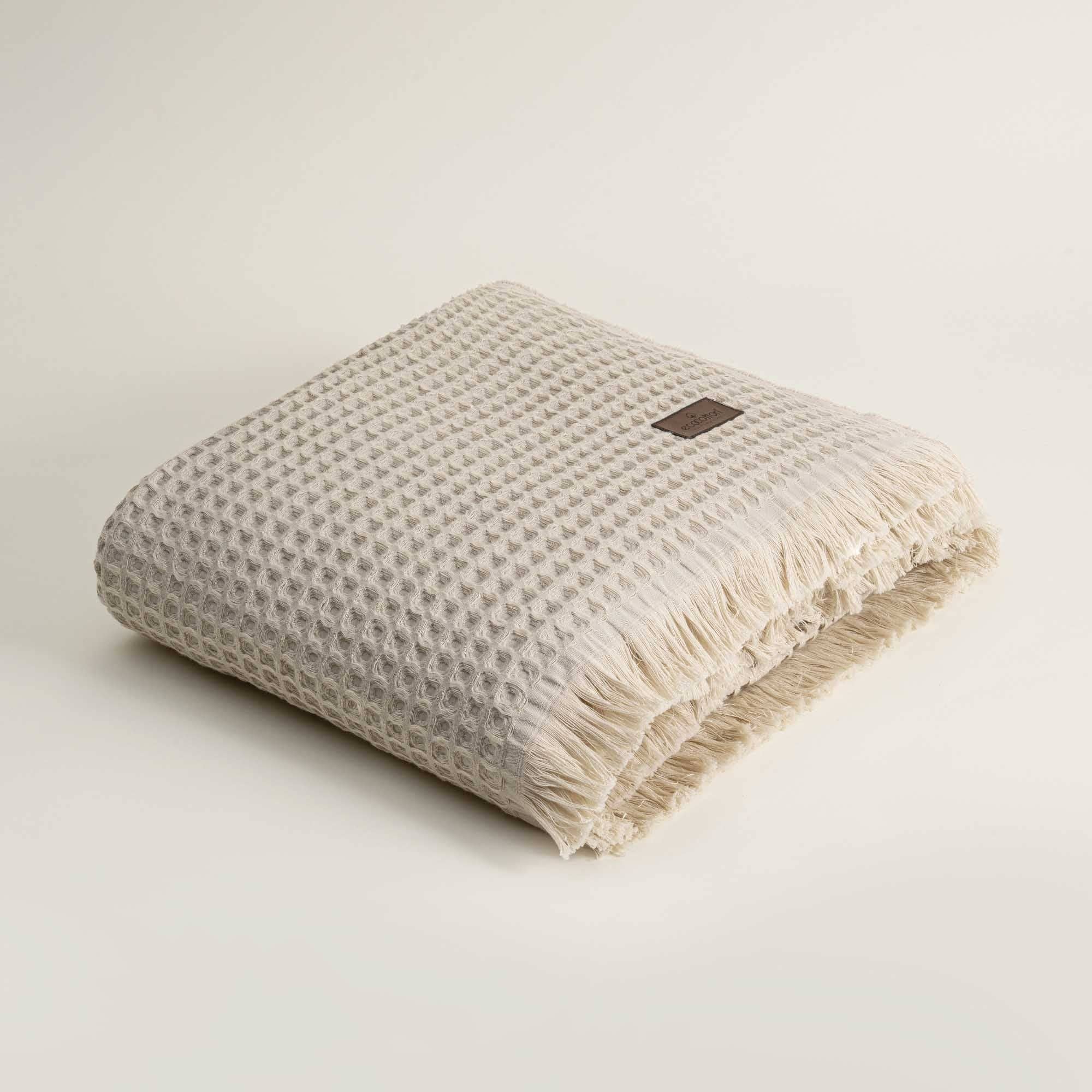 MINOA - Vendita all'ingrosso Plaid - Aegean biologico, Coperta/Trapunta Grande Seren Waffle Waffle Organico 400 grammi7