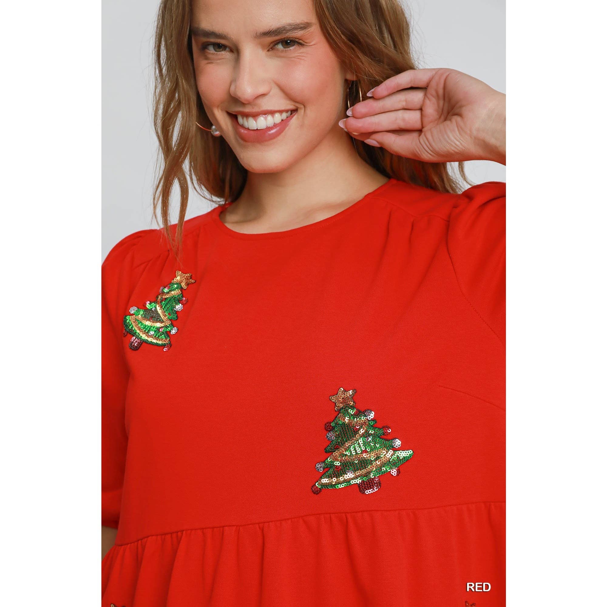 STYLE USA - Wholesale Dress - Women's - Christmas Tree Sequined Mini Dress10