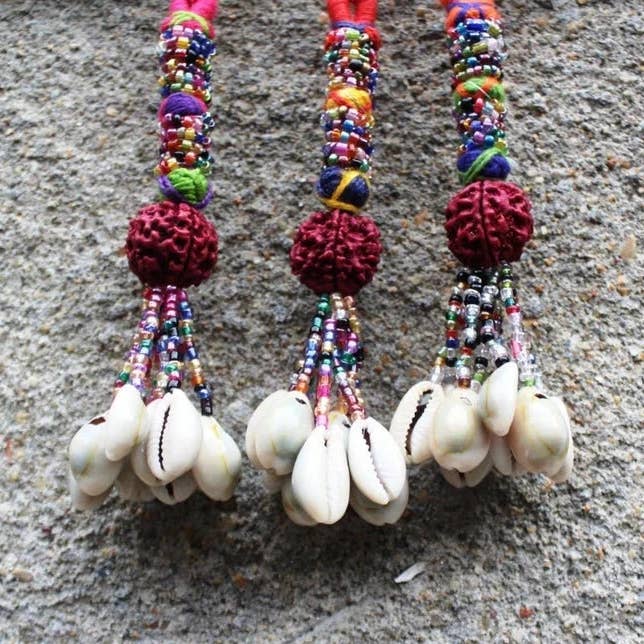 GYPSY STUDIO - Wholesale Decorative Tassel/Wall Drop - A Set Cowrie Shell Tassel Decorative Tassel Banjara Tassel0