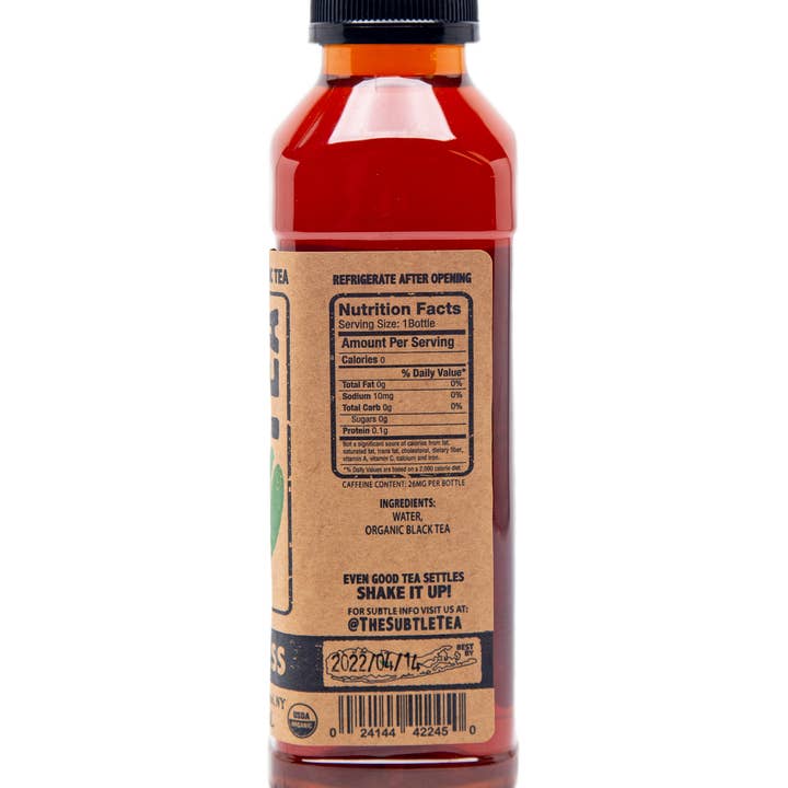 Subtle Tea - Wholesale Iced Tea - Subtle Tea Sweetless Black - 16 oz. - Case (12 Bottles)2