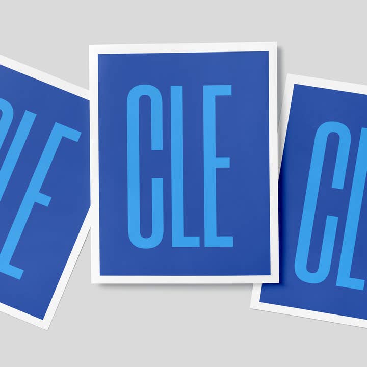 CLE Cleveland Digital Print for wholesale by Small Screen Studios