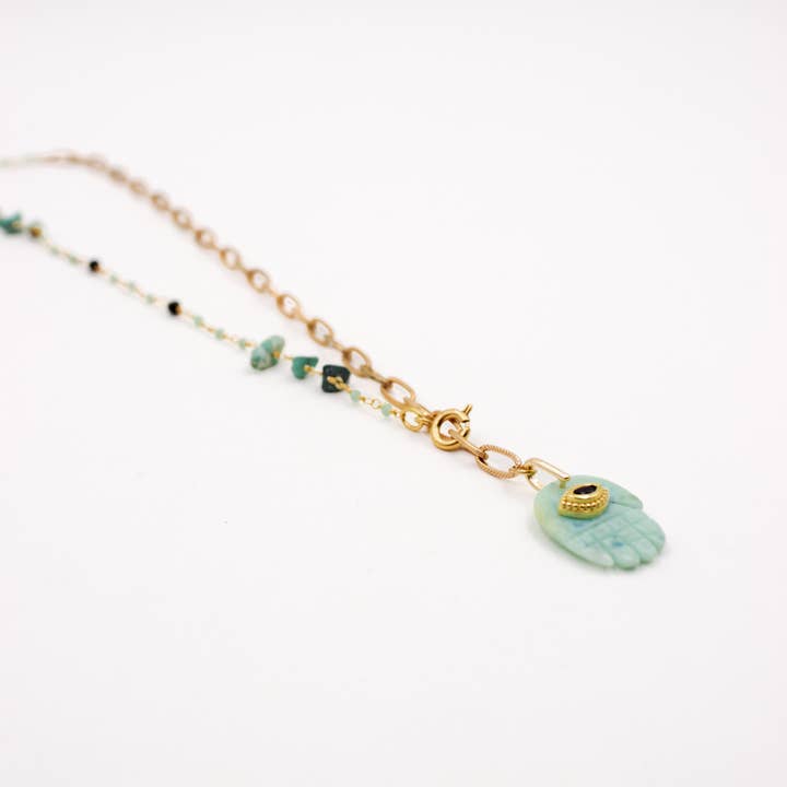Main necklace and fine stones - ALBA for wholesale by L'Atelier des Dames