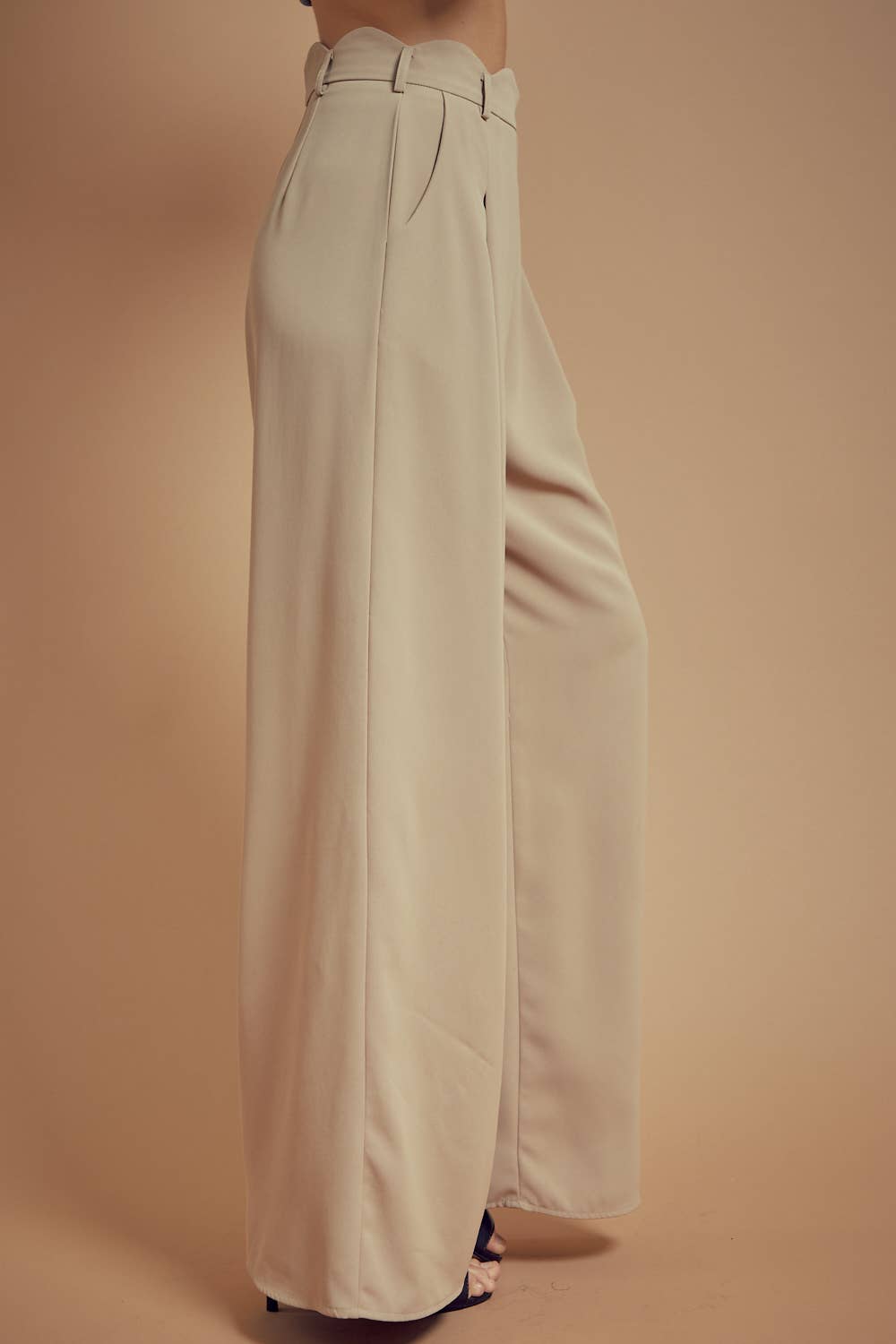 BNS - Vente Pantalon – femme - Pantalon long uni à jambes larges avec poches11