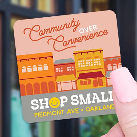 Personalisierter Stadtaufkleber - Shop Small für den Großhandel von Rock Scissor Paper