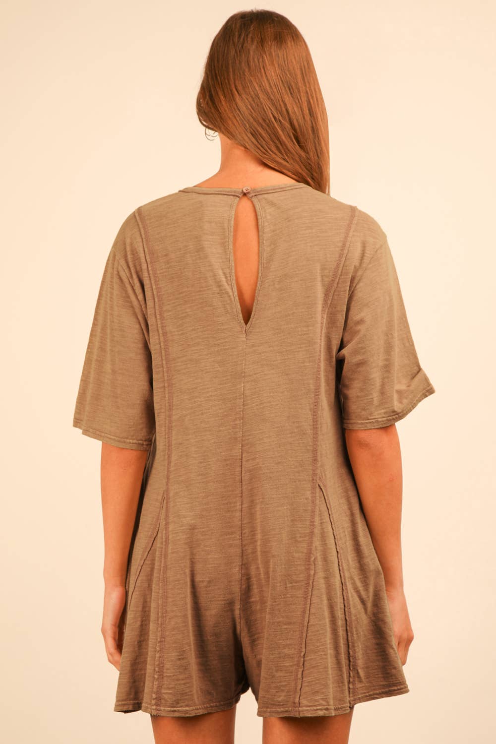 VERY J - Wholesale Romper - Women's - NP70727-Mineral Washed Oversized Knit Comfy Romper17
