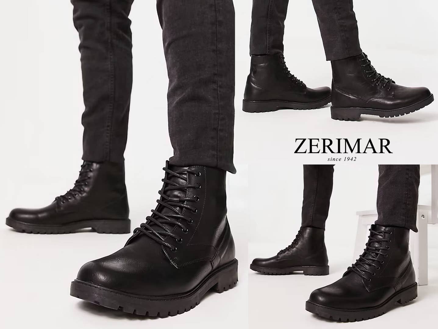 Negro Zerimar Leather Ankle Boots for Men, Stylish and Versatile  for wholesale on Faire4