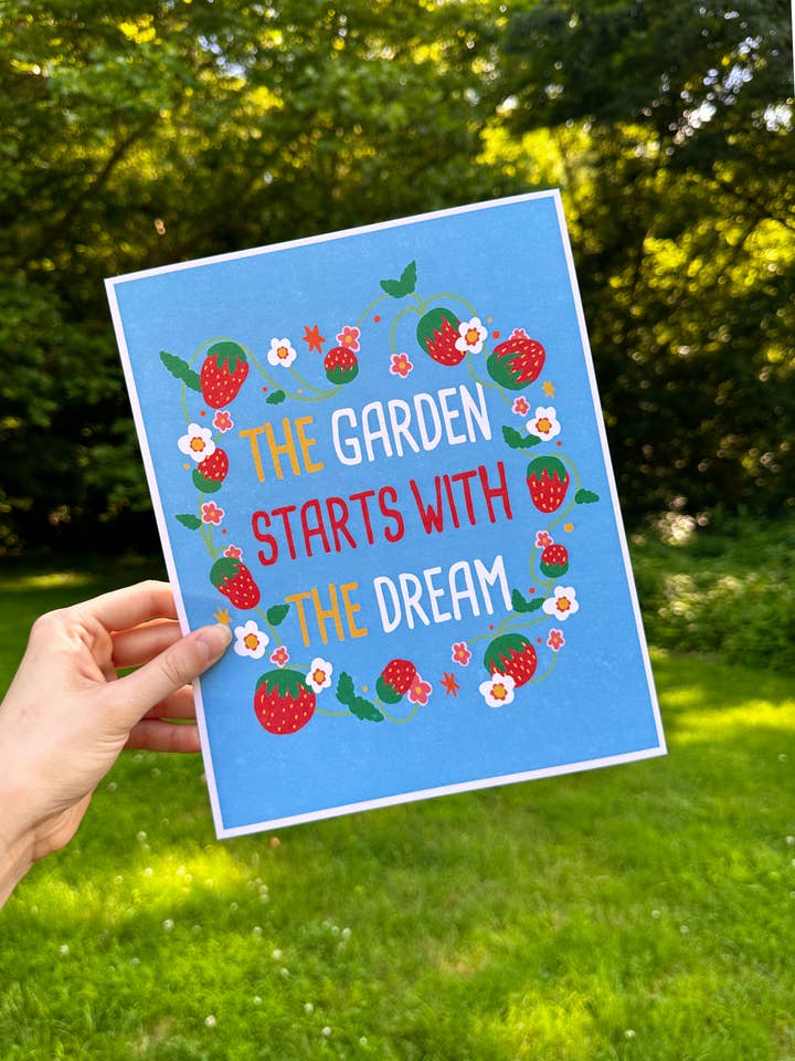 Gardening Quote Illustration Art Print (8x10) for wholesale by Moonset