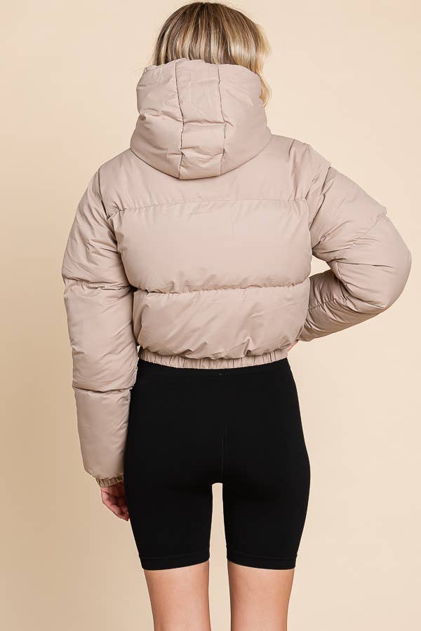 ANWND - Wholesale Puffer Jacket - Women's - 2505-FRONT ZIPPER HOODIE PUFFER WITH POCKETS14