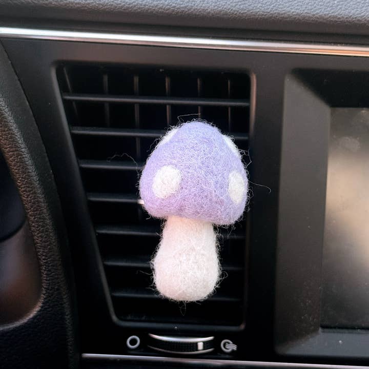 Golden Hour Designs - Wholesale Car Decorative Charm - Women's - Felt Mushroom Car Vent Clip - Diffuser, Cottagecore, Whimsy9