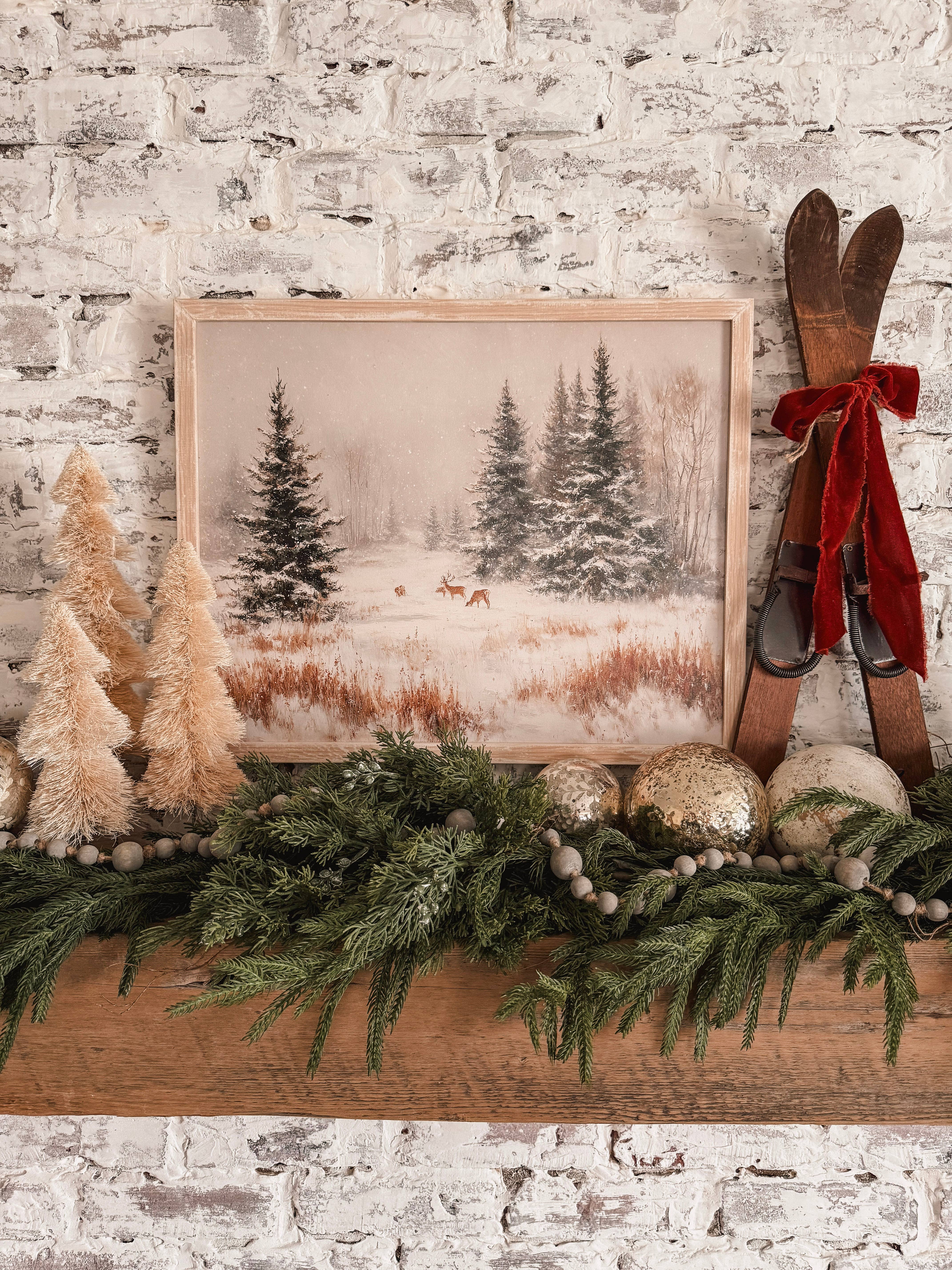 WillowBee Signs & Designs - Wholesale Sign - Snowy Forest with Deer Wood Sign6