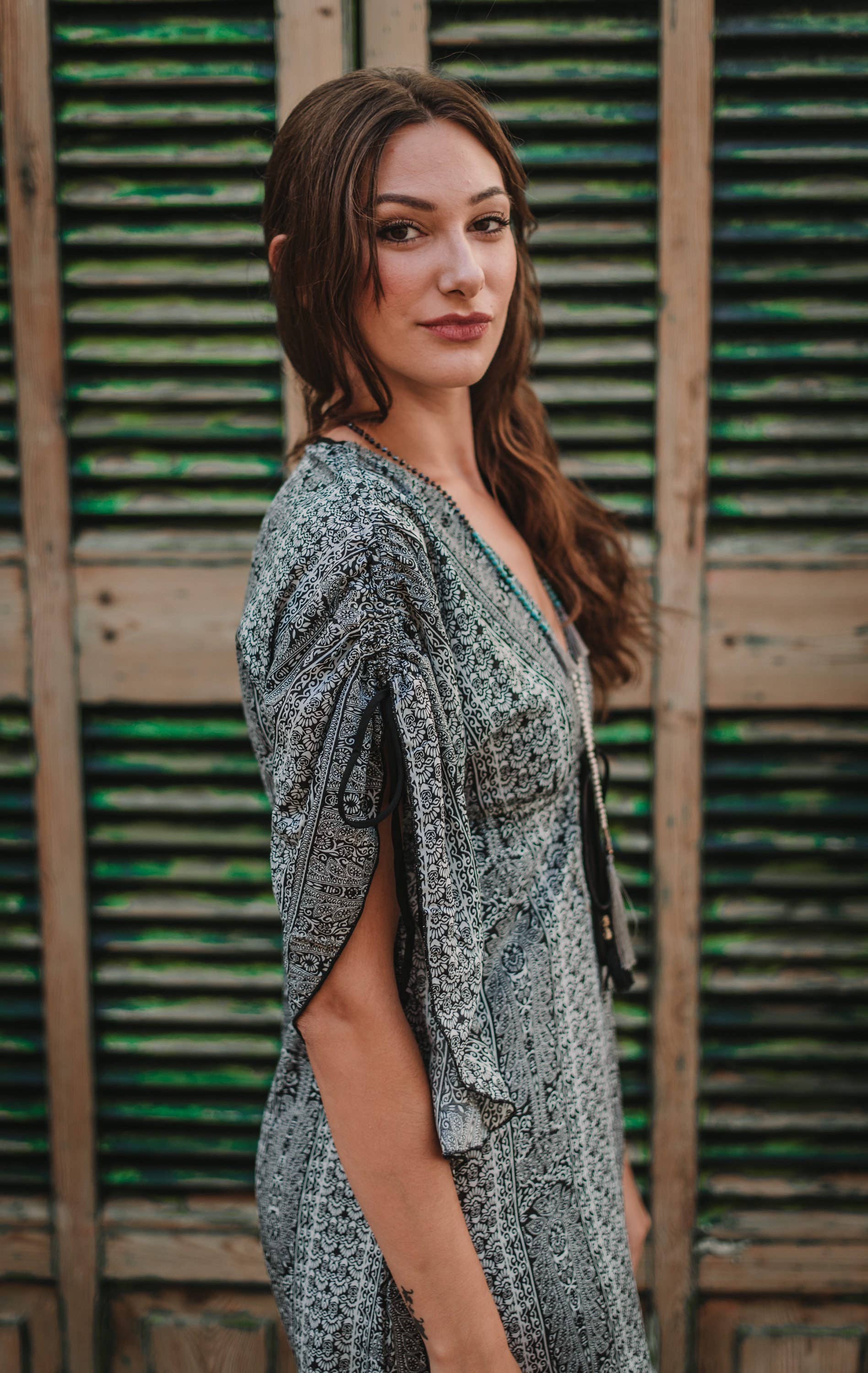 Miss Kitsch – wholesale Dress – Women's – Boho caftan style summer dress, Isis dress, caftan, resort clothing, long dress, beach cover7