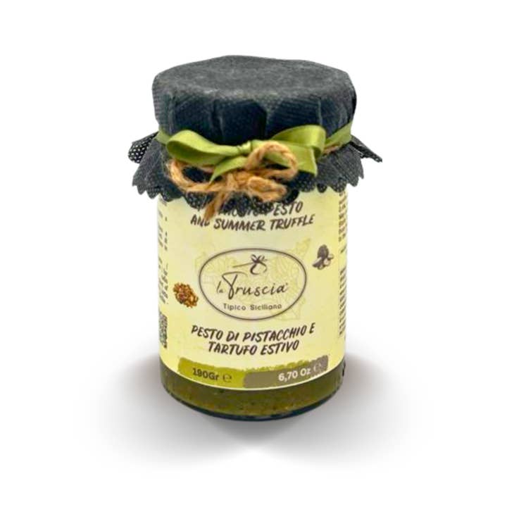Pesto à la pistache et à la truffe d'été pour la vente par La Truscia Tipico Siciliano