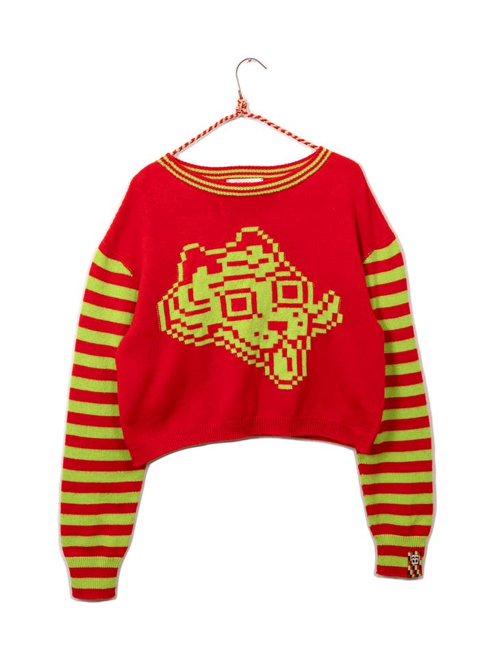 Pull court Tigerbob // Feu/Citron vert pour la vente par Tigerbob