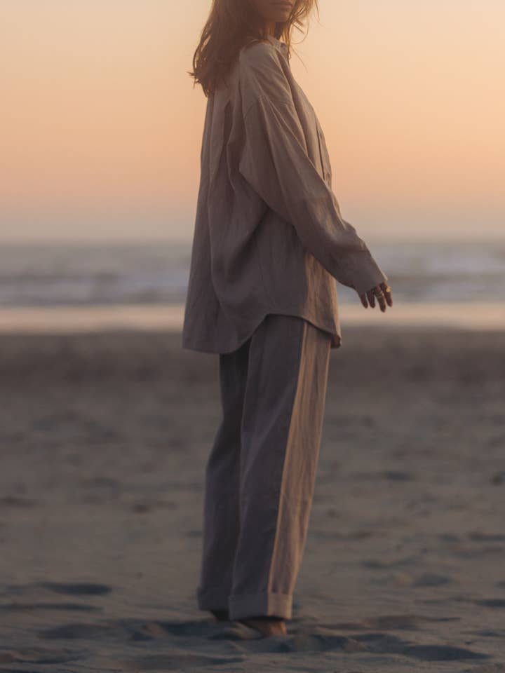 jasmine pant - mushroom for wholesale by Hendriks