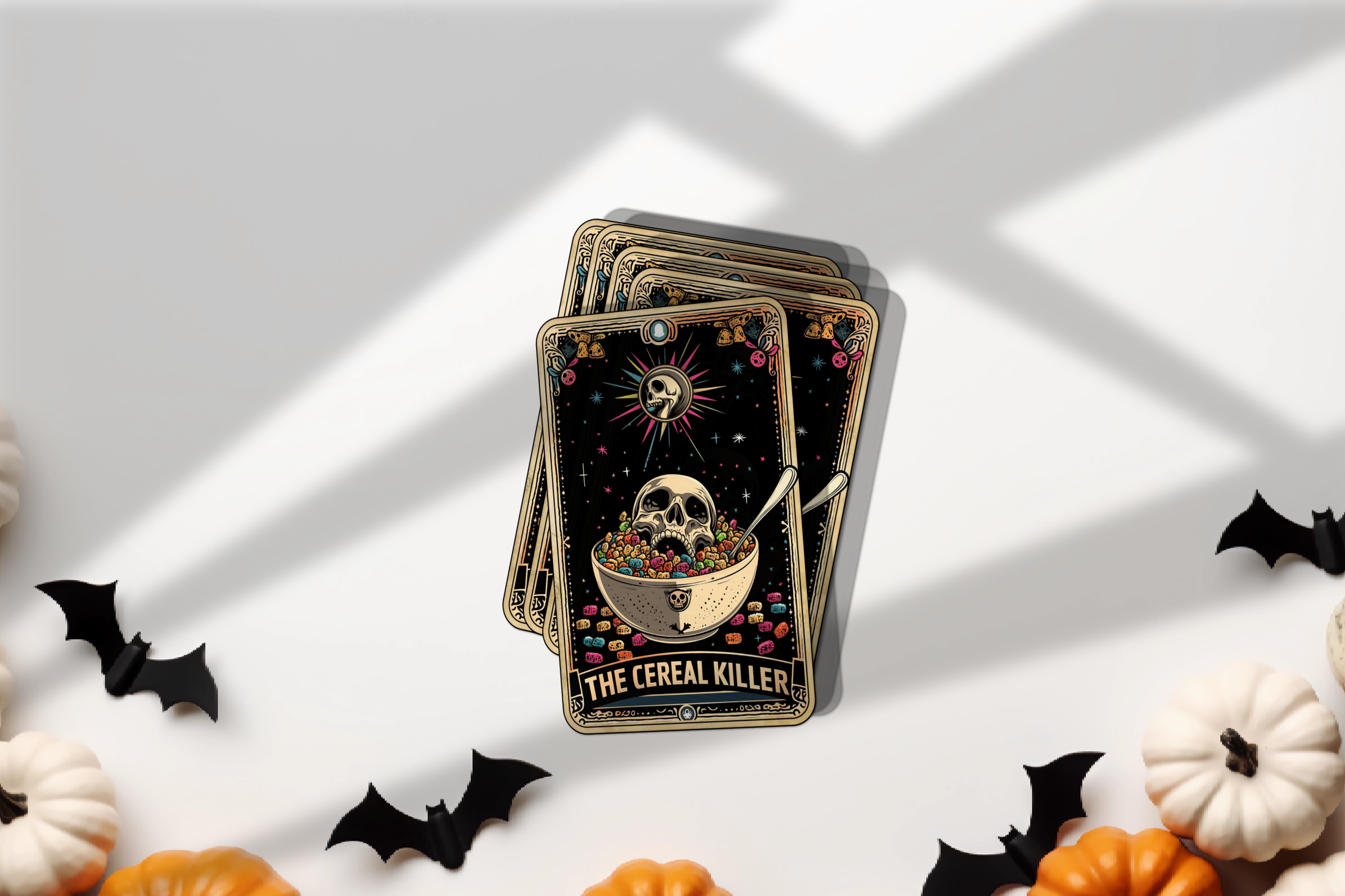 The Bookmark Coven - Wholesale Sticker - Cereal Killer Tarot Sticker - Funny Goth Waterproof Sticker2