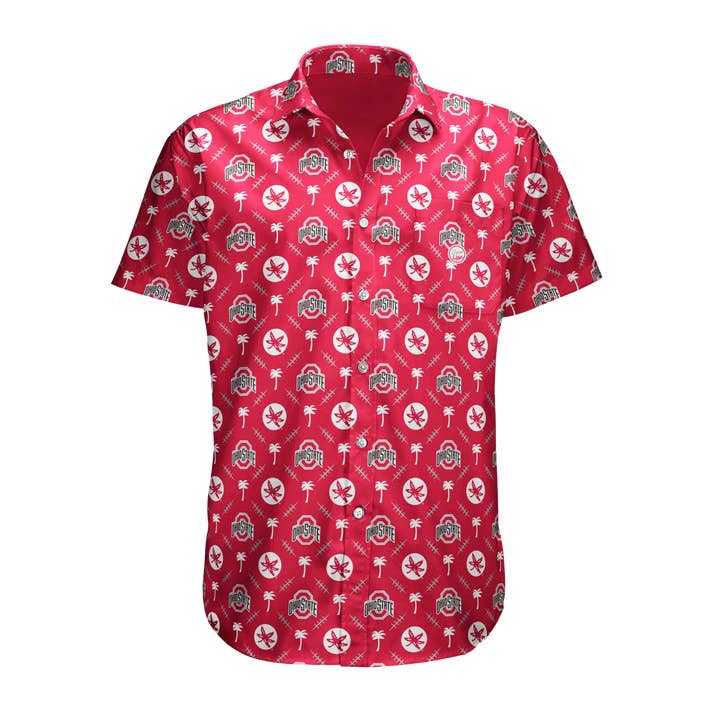 Ohio State Buckeyes Herren Palm Set Button-Up für den Großhandel von Dyme Lyfe