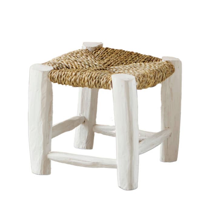 Collection Maroc - Wholesale Stool - White Moroccan Stool 20 cm2