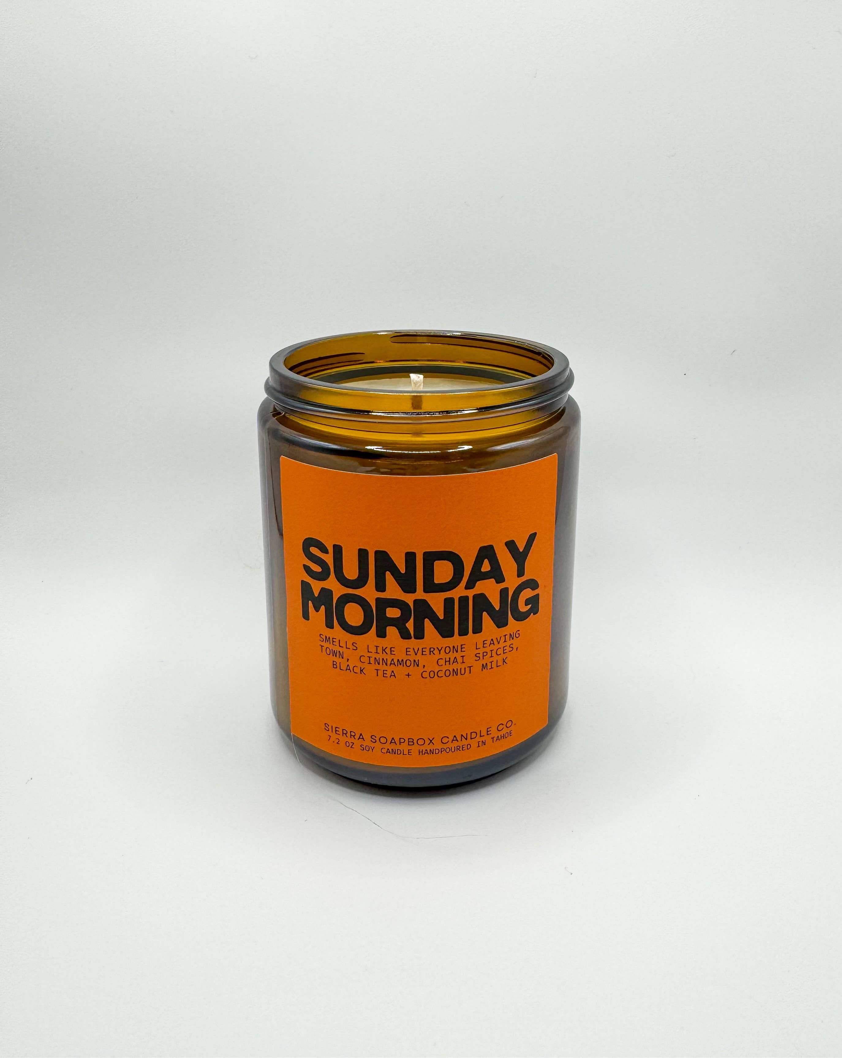 Sierra Soapbox Candle Co. - Vente Bougie en bocal - Dimanche matin [Chai à la cannelle + Lait de coco]2