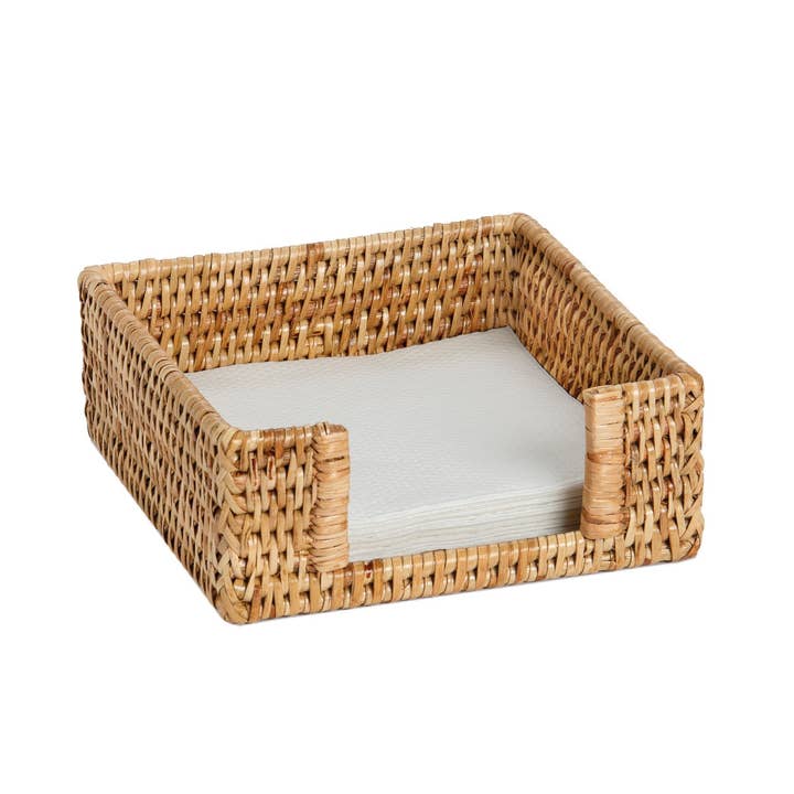 Porta-guardanapos de rattan por atacado de Andrea House