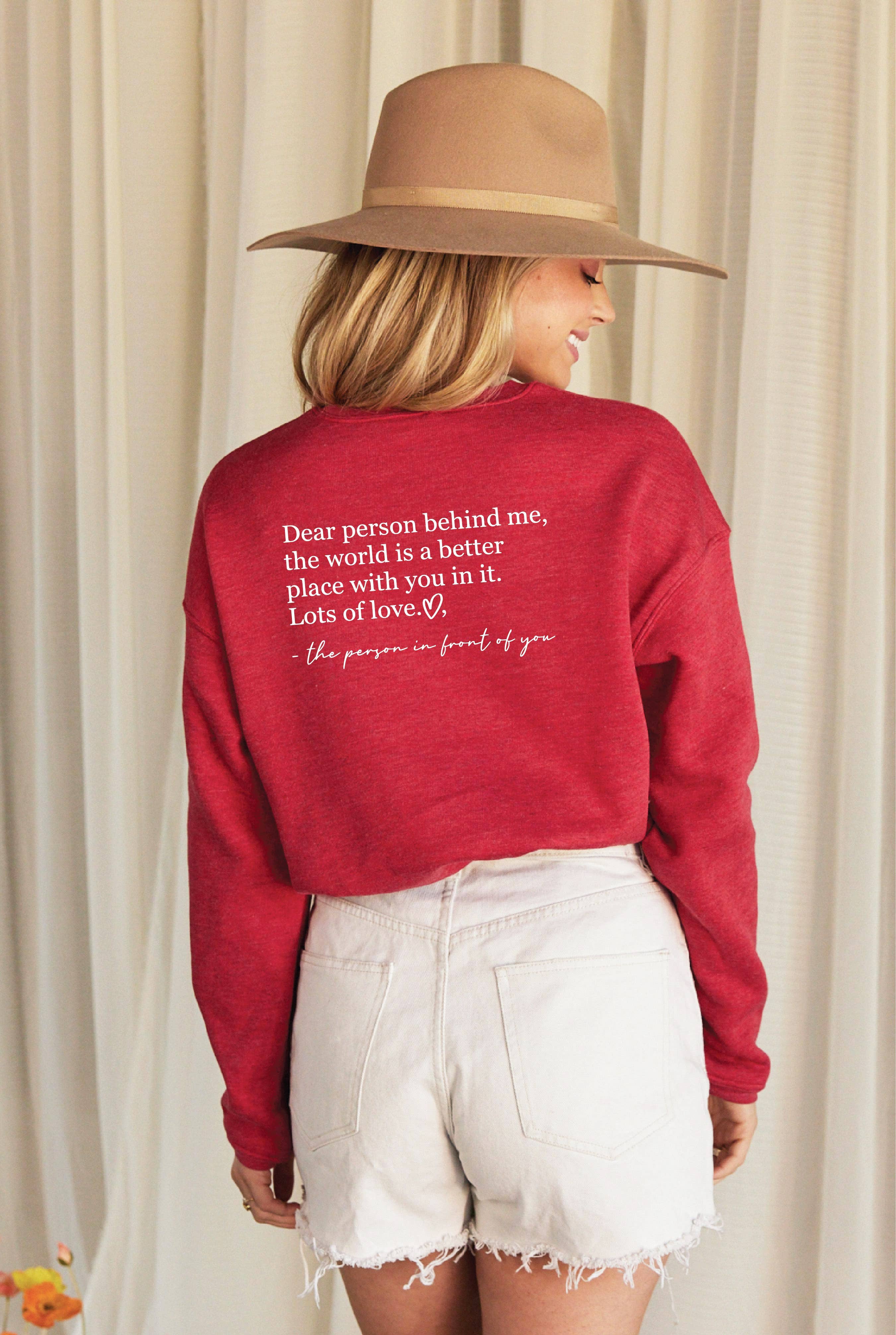 OAT COLLECTIVE - Wholesale Graphic Sweatshirt - Women's - DEAR PERSON BEHIND ME Graphic Sweatshirt0