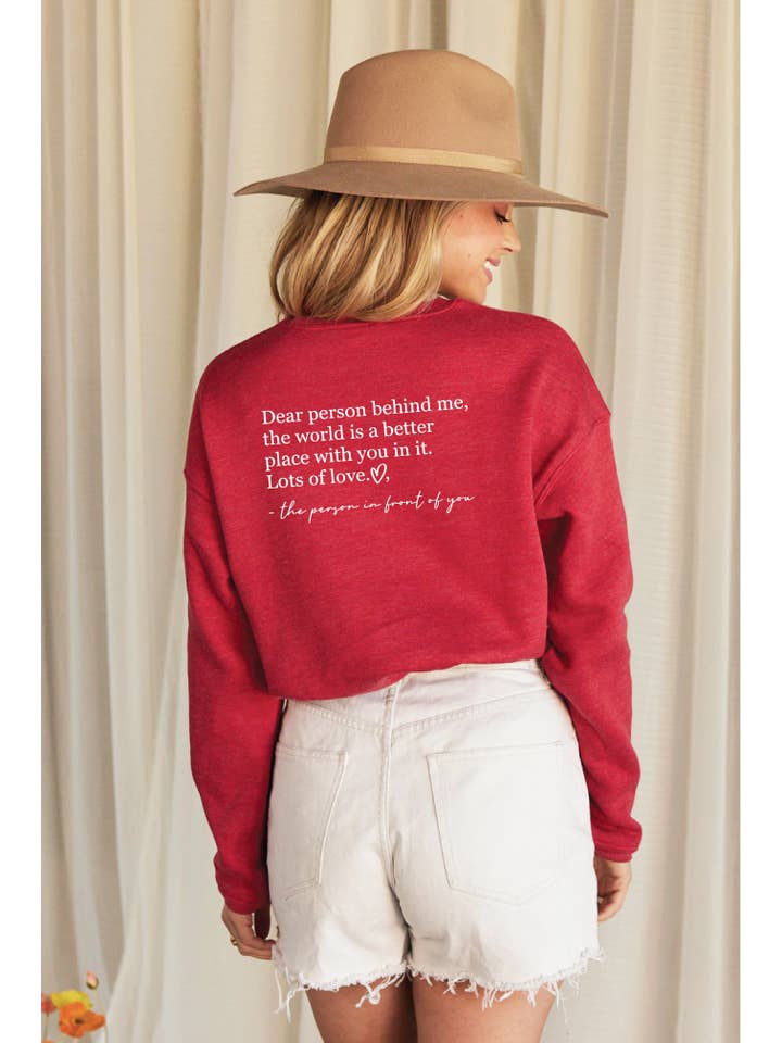 OAT COLLECTIVE - Wholesale Graphic Sweatshirt - Women's - DEAR PERSON BEHIND ME Graphic Sweatshirt