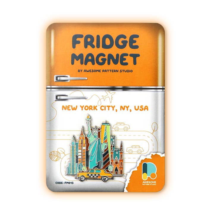 New York - Dekorativ kylskåpsmagnet för wholesale av Awesome Pattern Studio