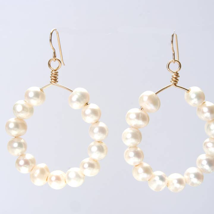 Cristina Pearl Earring for wholesale by Wendy Perry Designs