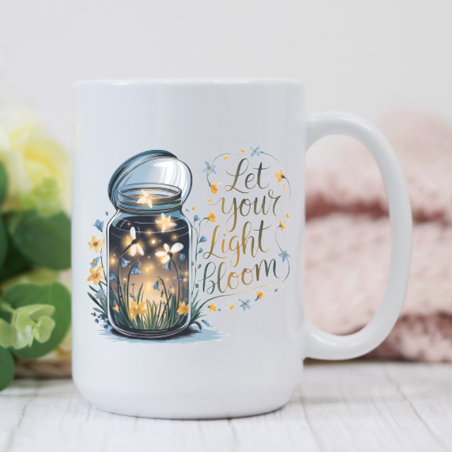 Prairie Chicken Sticker Shop & Gifts - Wholesale Coffee Mug - Let Your Light Shine 15oz Coffee Mug 0