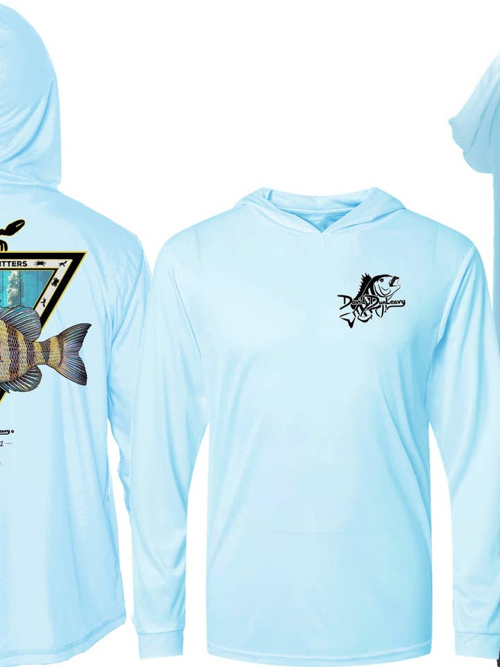 Men's Sheepshead Toothy Critters Arctic Blue Performance Hoodie for wholesale on Faire3