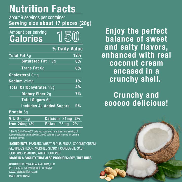 Nakihalani Farm - Wholesale Nuts - COCO NUTS! COCONUT CRUNCHY COATED PEANUTS1