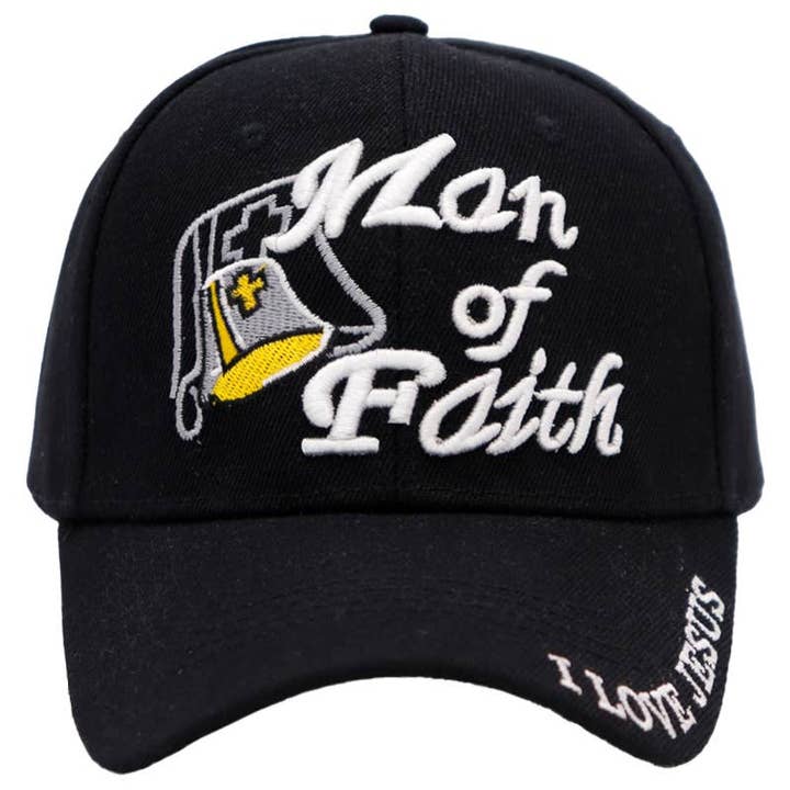 Cap Zone - Wholesale Baseball Cap - Unisex - Man Of Faith Acrylic Velcro Back Baseball Cap2