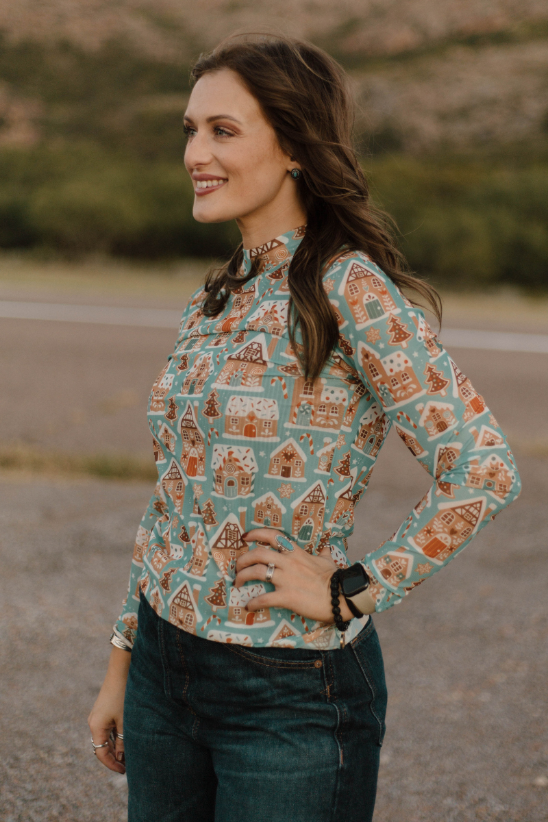 Sterling Kreek - Wholesale Blouse - Women's - Wrangler's Wonderland Mesh Top4