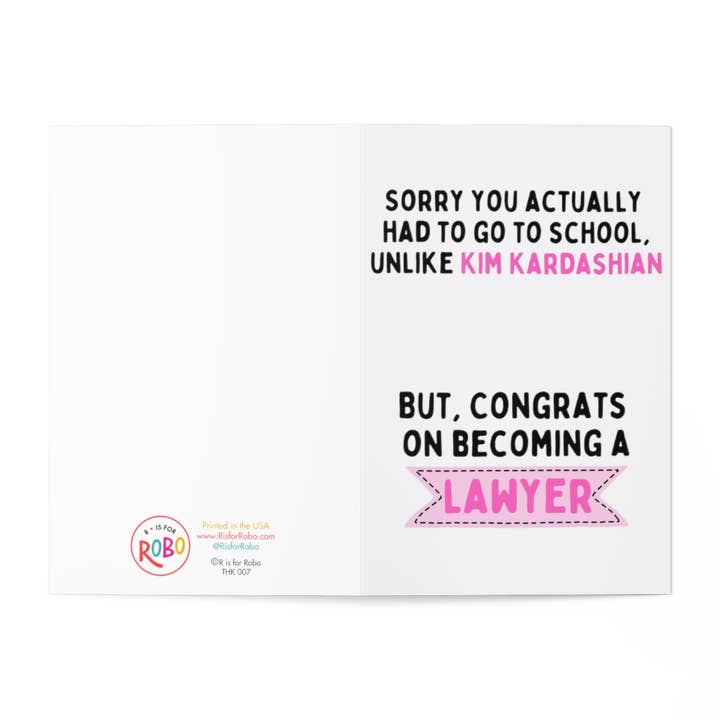 R is for Robo - Wholesale Graduation Card - Funny Graduation Card Pop Culture Congratulations Grad Gift2