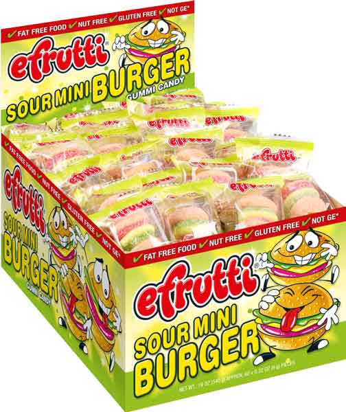 Hudson Meat Company - Wholesale Gummy - GUMMI SOUR BURGER CNTR DSPLY     -     EFRUTTI0