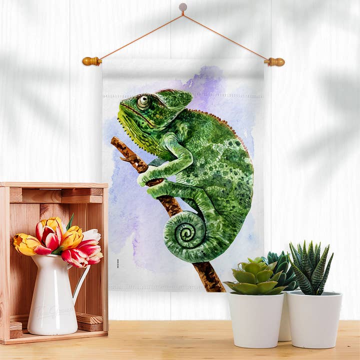 Two Group Flag Co – Engroshandel Flag – Kamæleon Dyr Critter Decor Flag