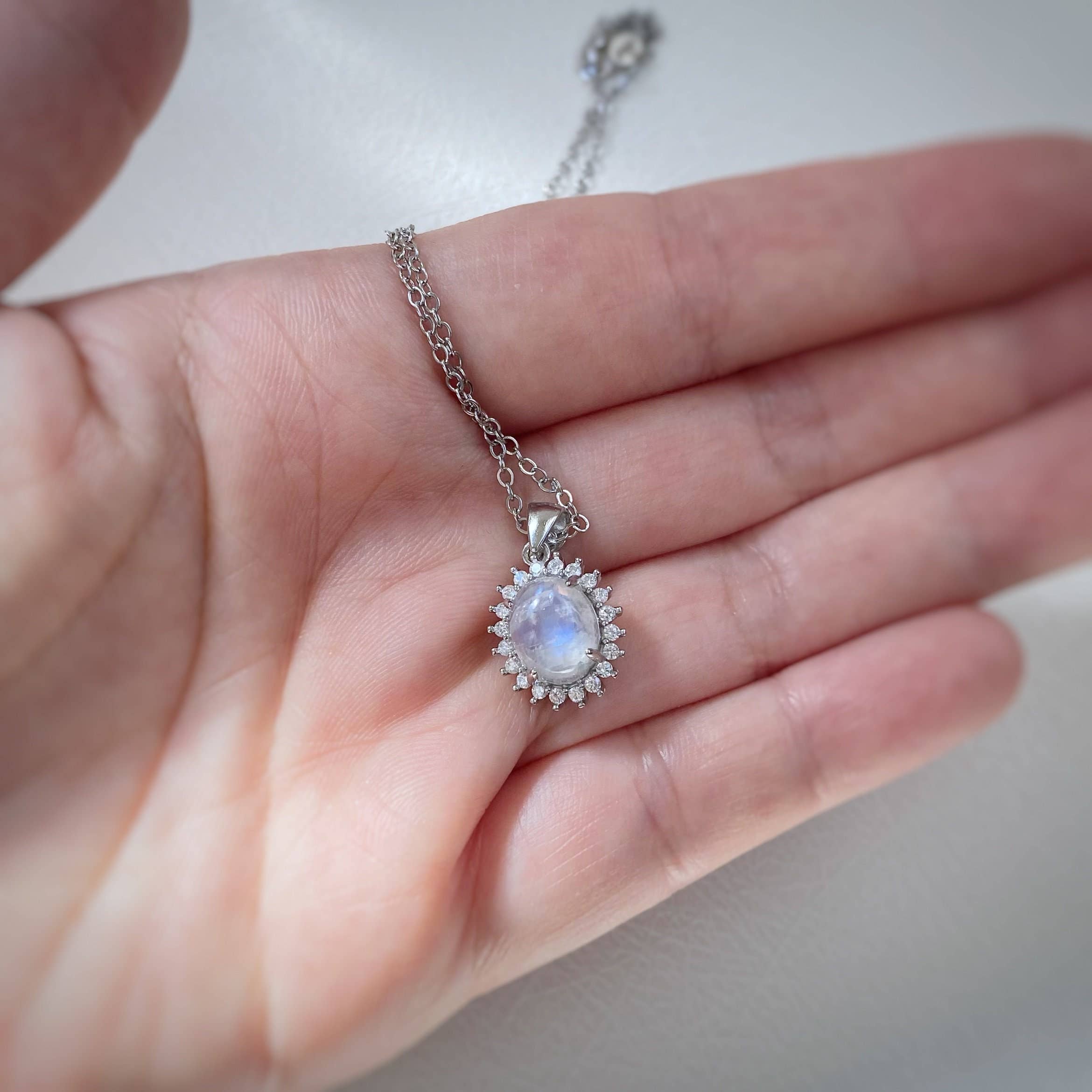 iBijoux - Wholesale Jewelry Set - Natural Moonstone Necklace Earrings Set (2S01)3