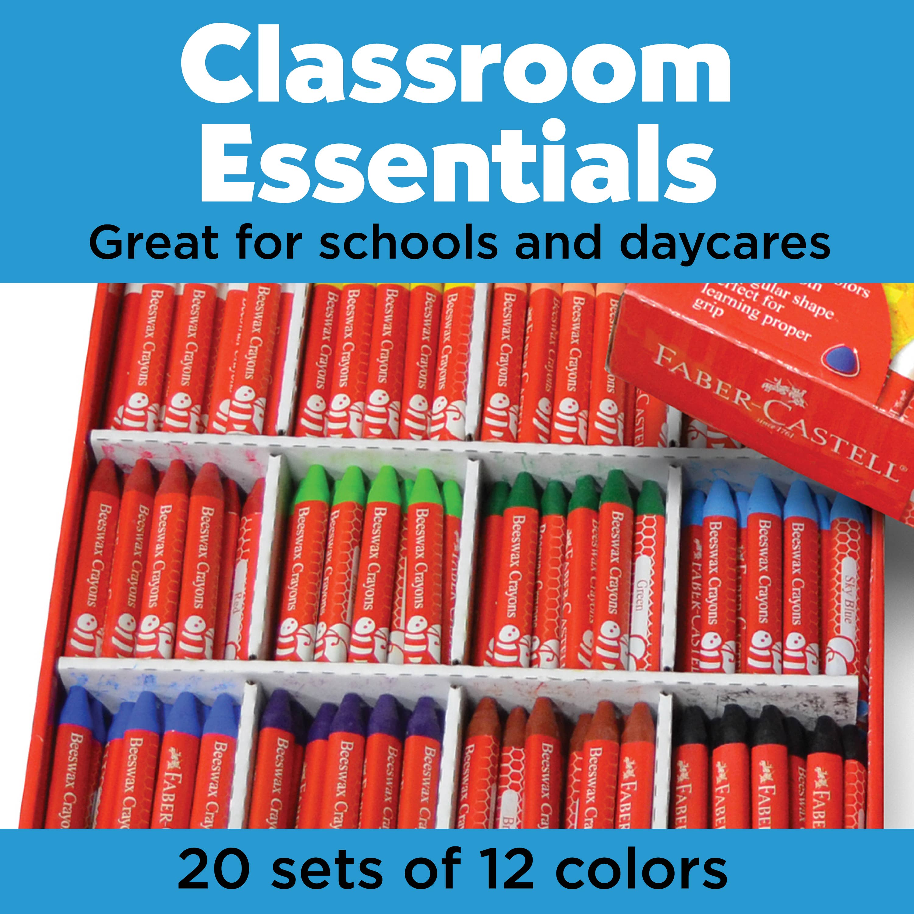 Faber-Castell / Creativity for Kids - Wholesale Crayons - Kids & Baby - Jumbo Beeswax Crayon School Pack2